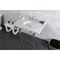 Kingston Brass 36 Carrara Marble Console Sink with Acrylic Legs, Marble WhitePolished Chrome LMS3630MA1 - alternate 3